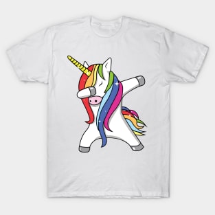 Rainbow Sparkle Dabbing Unicorn T-Shirt